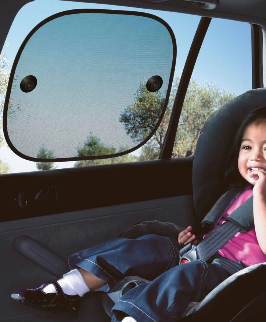 Mamas & Papas Portable Baby Stroller Sunshade - 2 Pack Black UV Protection Foldable Canopy