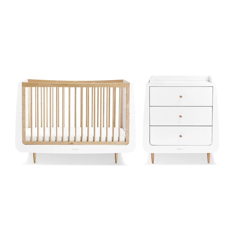 Snuz Skandi Natural 2-Piece Nursery Set – Organic Cotton Baby Bedding Collection