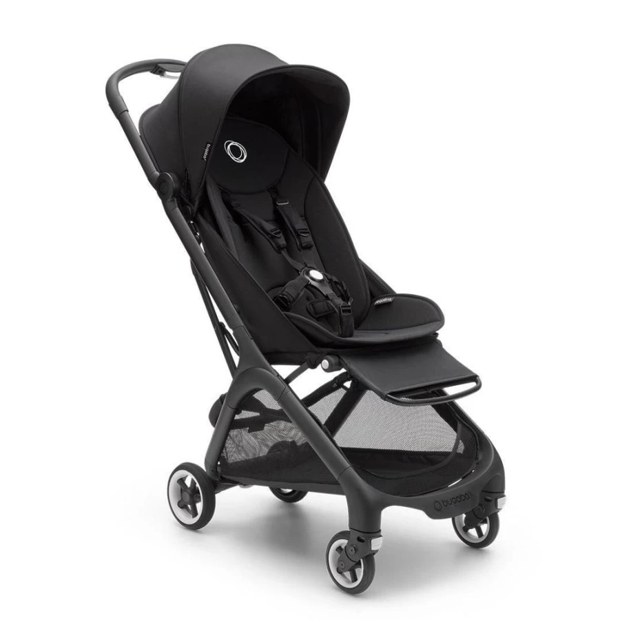 Bugaboo Butterfly Travel Cot - Lightweight & Compact Pushchair in Black/Midnight Black