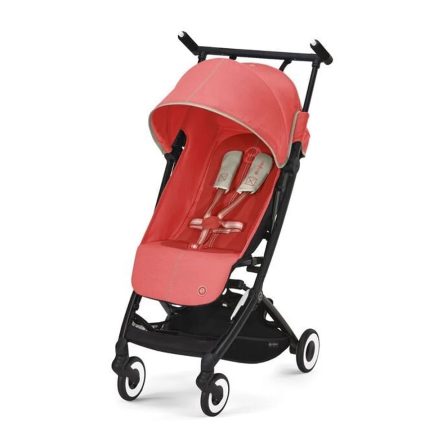Cybex Libelle2 Lightweight Stroller - Hibiscus Red, Compact Fold Travel Stroller for Babies & Toddlers
