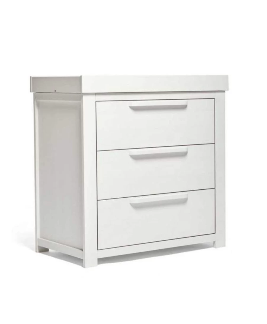 Mamas & Papas Franklin White Wash Dresser - Stylish Nursery Changing Table & Storage