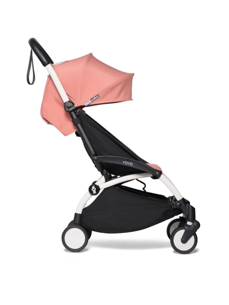 BABYZEN YOYO2 Lightweight Travel Stroller for Infants 6 Months and Up - White & Ginger Compact Fold Baby Stroller