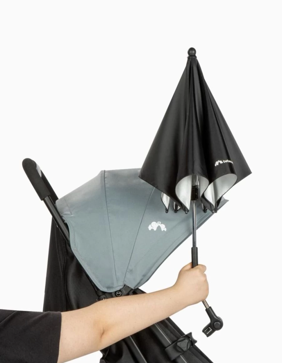 Bebe Confort Universal Stroller Sunshade Umbrella - Adjustable UV Protection Canopy for Baby Carriages, Black
