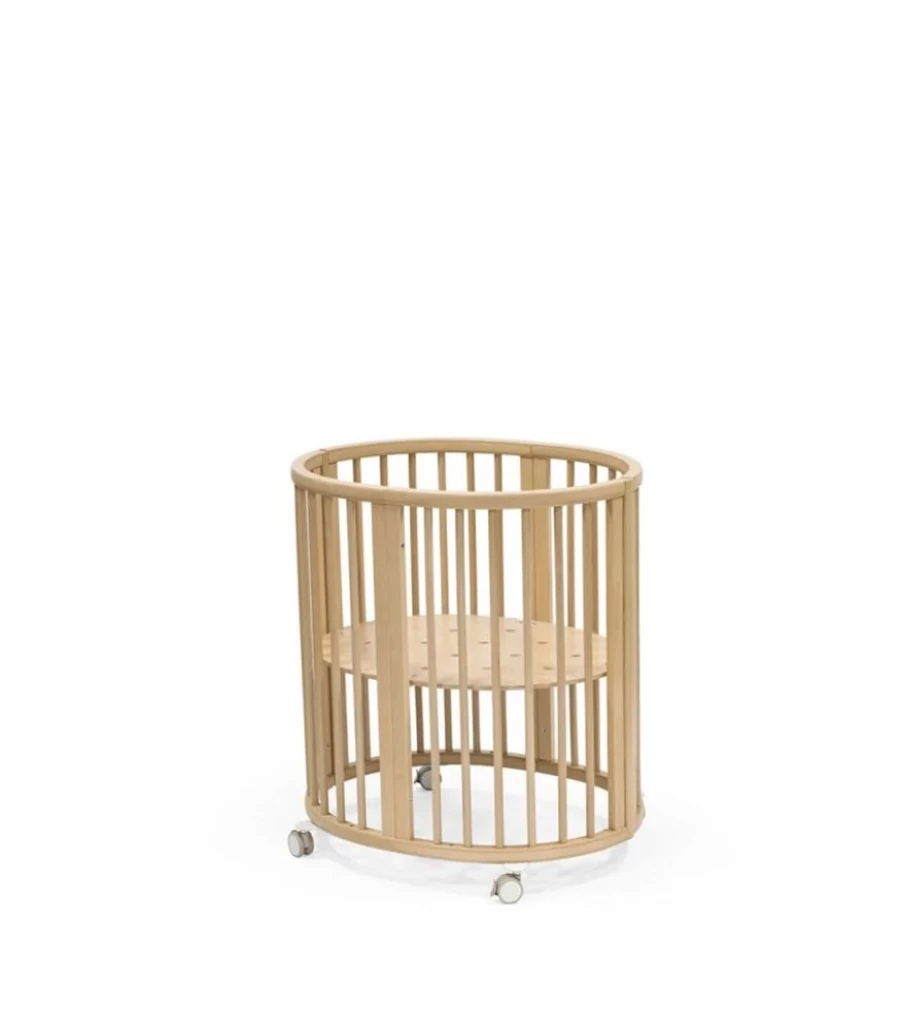 Stokke Sleepi Mini V3 Natural Wooden Baby Crib - Compact & Adjustable Toddler Bed