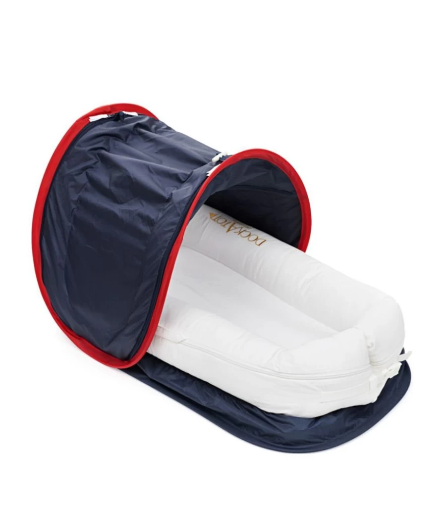 DockAtot Deluxe+ Baby Lounger & Cabana Set – Premium Infant Nest and Canopy Bundle