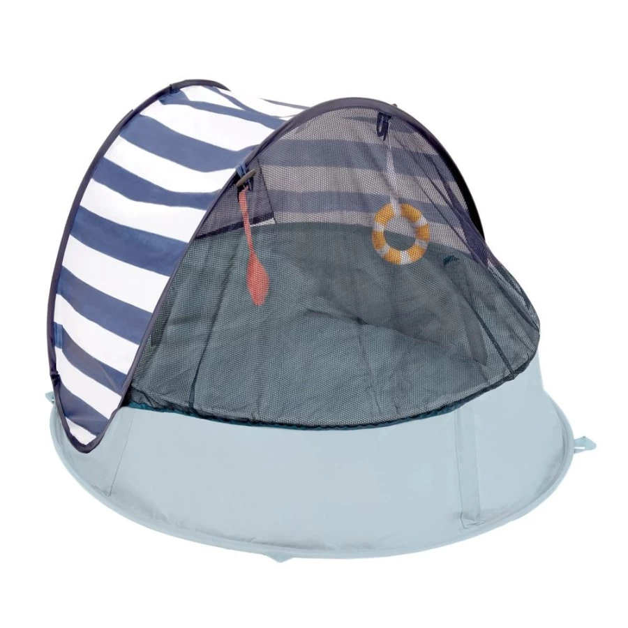 Babymoov Aquani UV Protection Tent & Paddling Pool for Infants 0+ Months - Mariniere Design