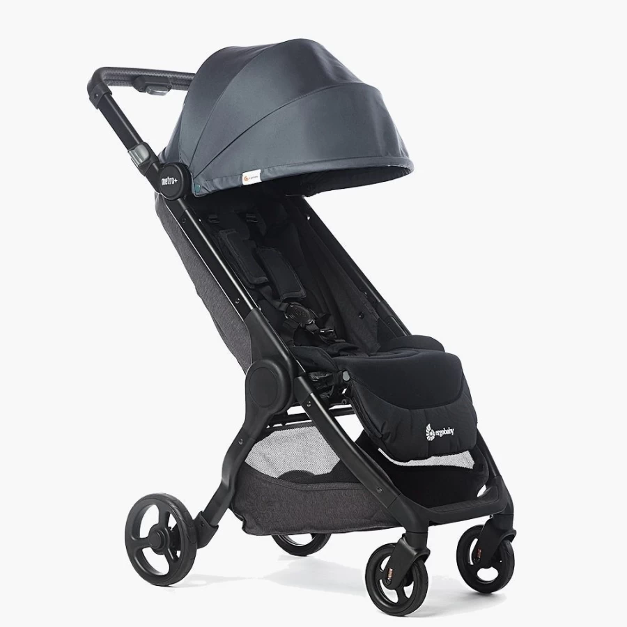 ERGObaby Metro+ Compact Lightweight Stroller - Premium Gray for Easy Travel & Everyday Use