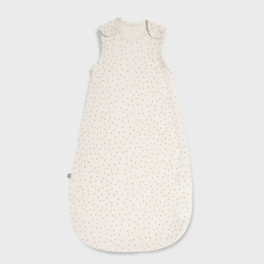Little Green Sheep 1 Tog Sleep Bag for Babies 6-18 Months - Breathable Linen Rice Fabric for Comfortable Sleep