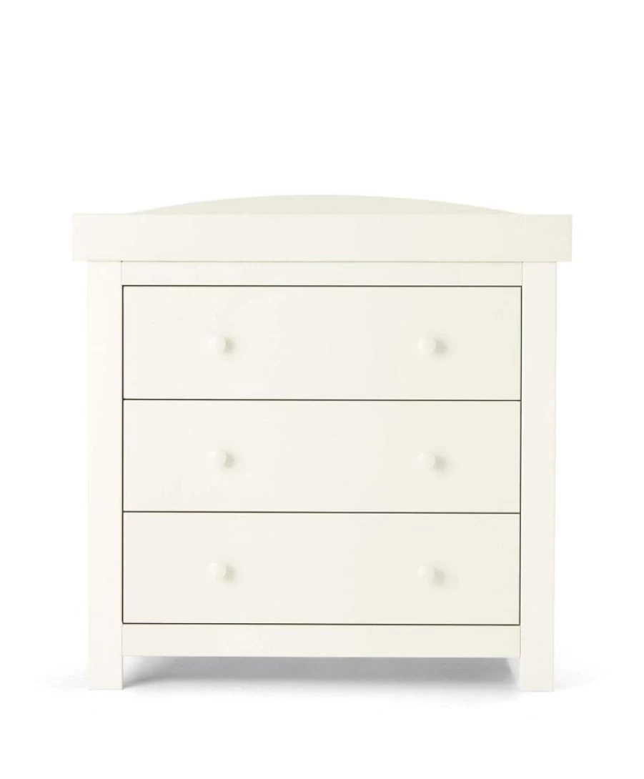 Mamas & Papas Mia Baby Dresser and Changing Table in Pure White - Nursery Storage Solution