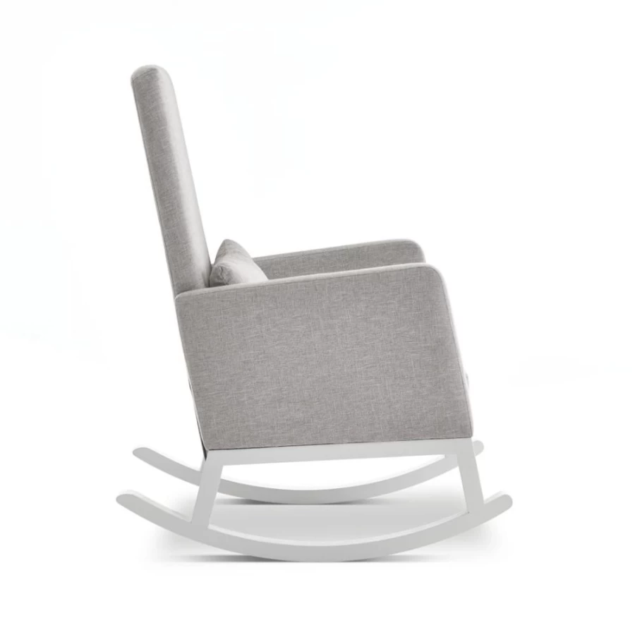 Obaby High Back Rocking Chair with Stone Finish - Comfortable Nursery Rocker for Baby & Parent Bonding