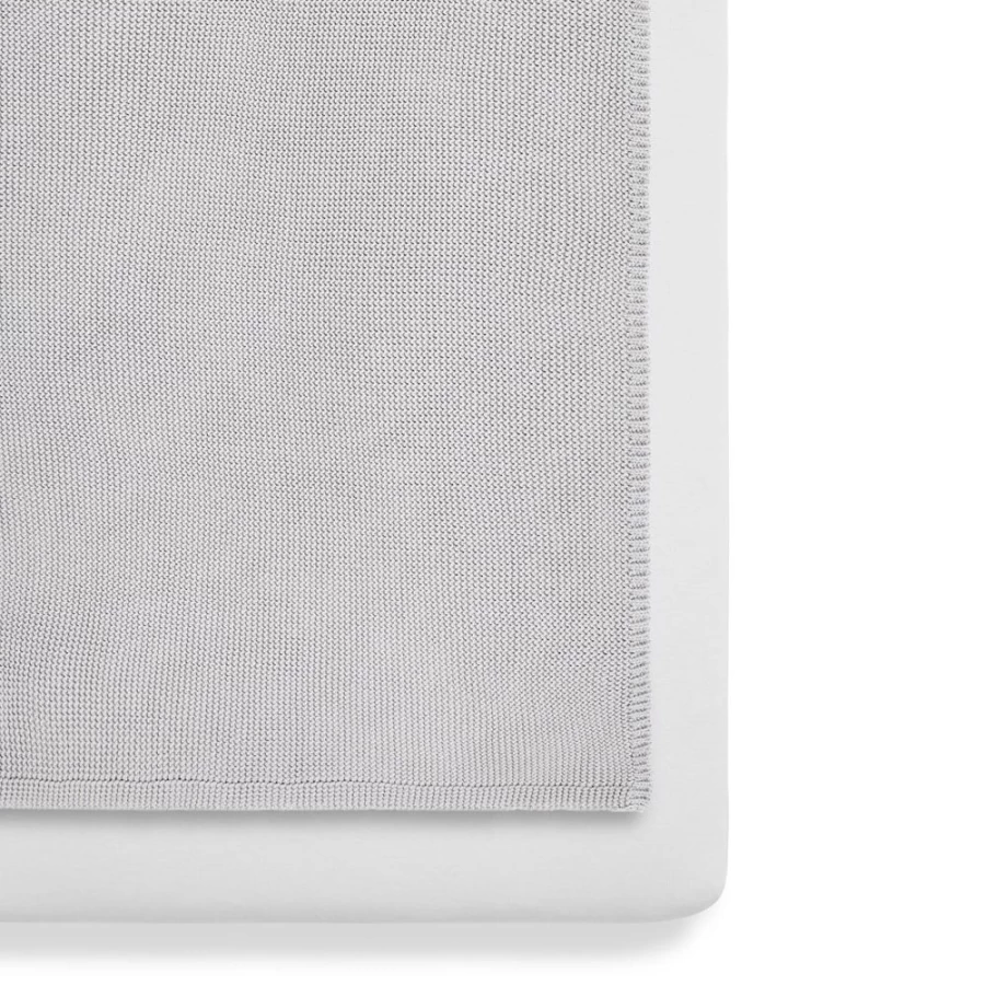 Snuz 3-Piece Grey Crib Bedding Set for Nursery | Soft Baby Bed Sheets & Cozy Blanket