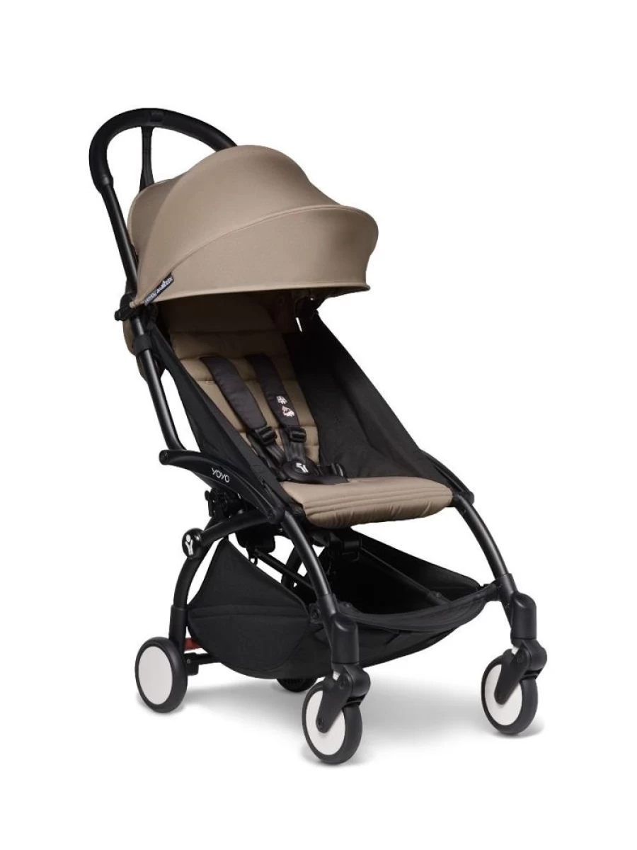 BABYZEN YOYO2 Lightweight Travel Stroller for Infants 6 Months and Up - Compact Fold, Black with Taupe