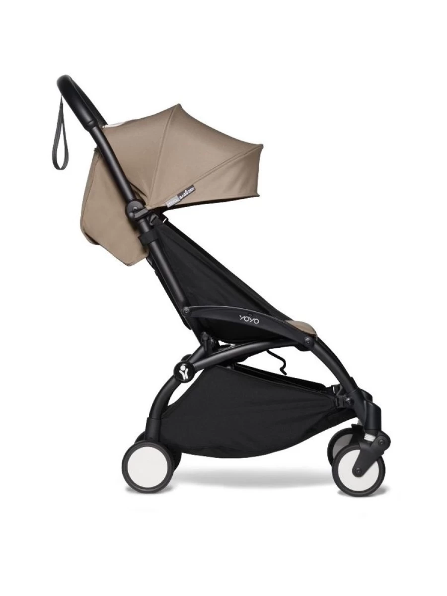 BABYZEN YOYO2 Lightweight Travel Stroller for Infants 6 Months and Up - Compact Fold, Black with Taupe