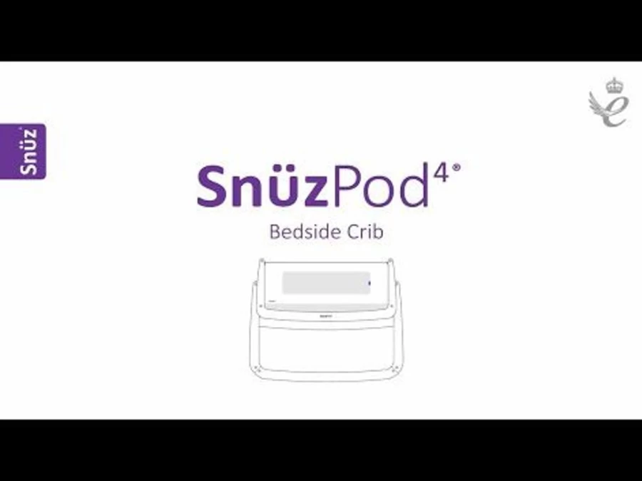 SnuzPod4 Bedside Crib in Walnut - Natural Edit by Snuz - Safe & Adjustable Baby Cot