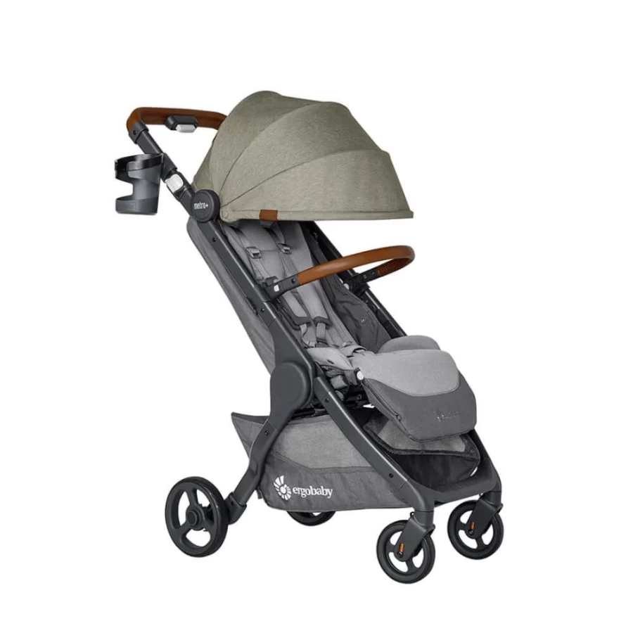 ERGObaby Metro+ Deluxe Stroller - Lightweight, Compact, Empire State Green, Travel-Friendly Baby Stroller