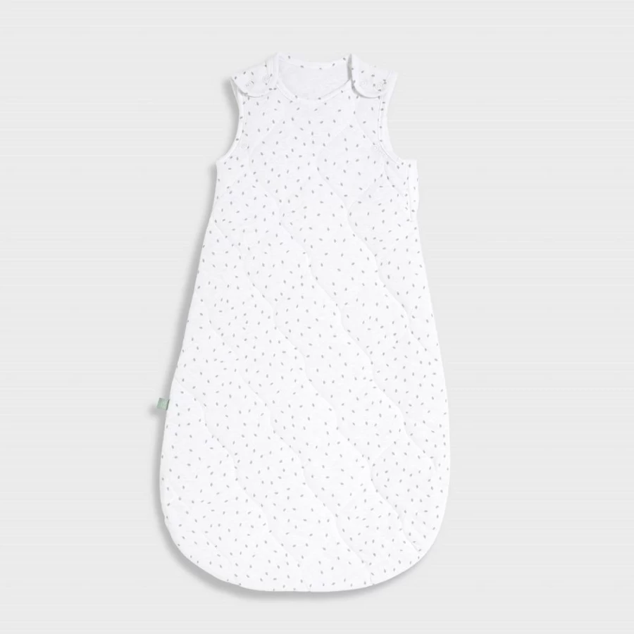 Little Green Sheep 2.5 Tog Sleeping Bag for Babies 0-6 Months - White Rice Design