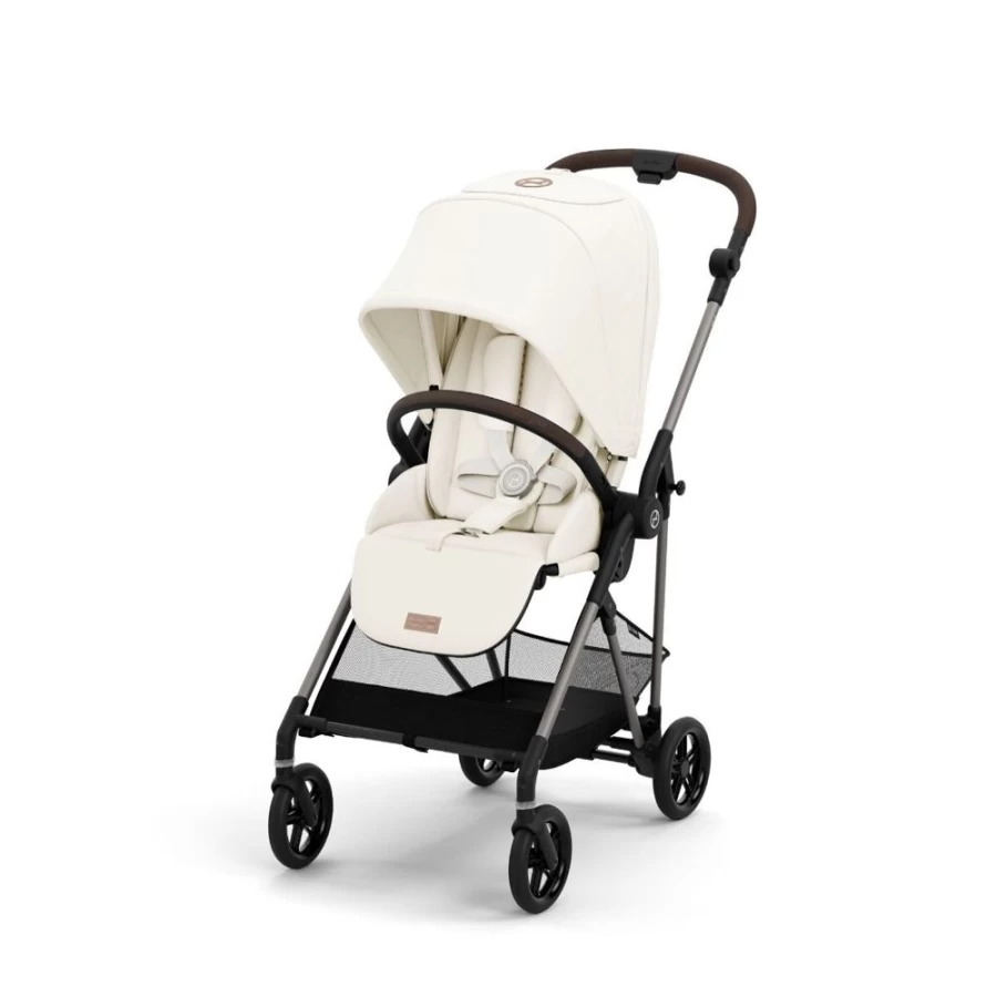 Cybex Melio Lightweight Stroller - Premium Cotton White for Comfort & Style