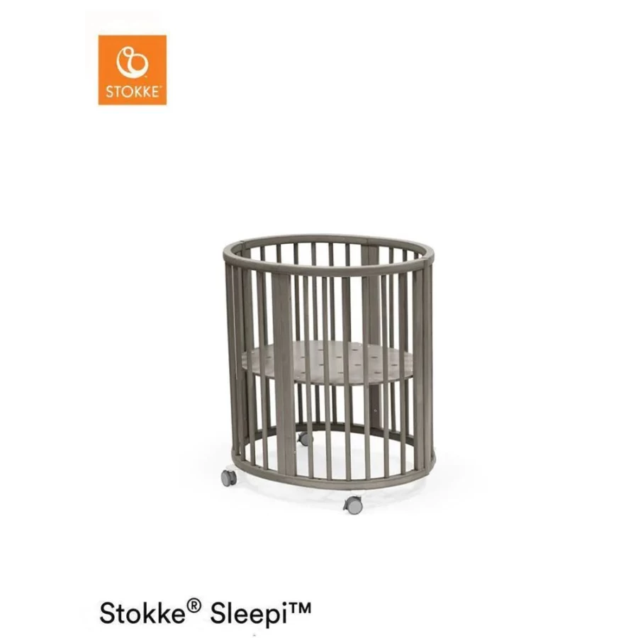 Stokke Sleepi Mini V3 Baby Crib - Hazy Grey | Compact & Stylish Nursery Bed