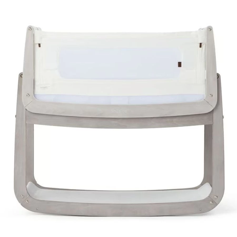 Snuz SnuzPod4 Bedside Crib - Natural Edit Silver Birch - Safe Baby Bassinet with Adjustable Height