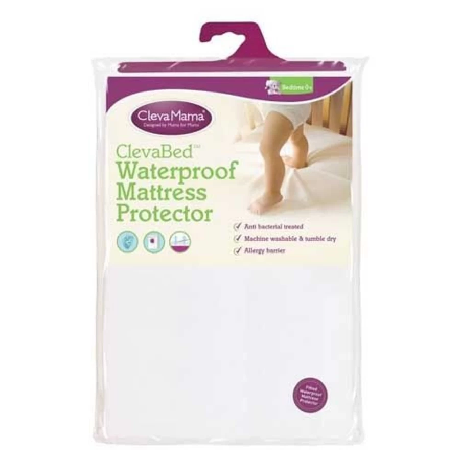 Clevamama Bedtime Clevabed Waterproof Cot Mattress Protector - Breathable & Hypoallergenic Baby Bed Cover