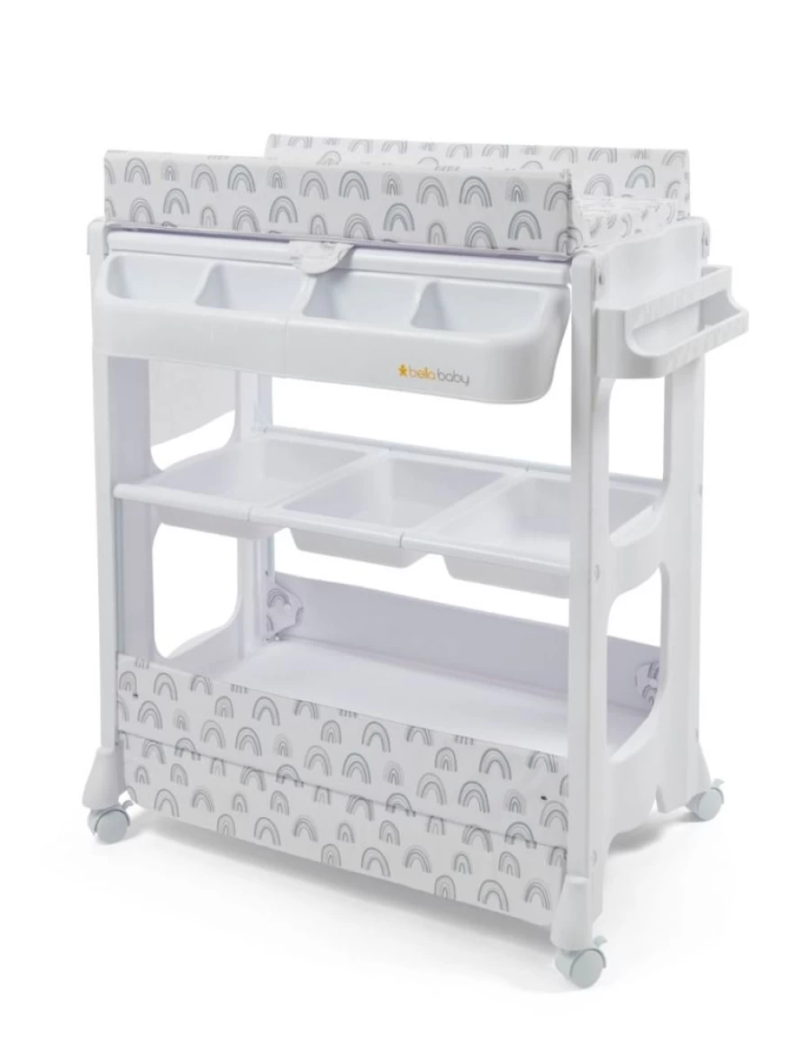 Bella Baby Smart Changer with Removable Bath Rainbows - Portable Baby Changing Station
