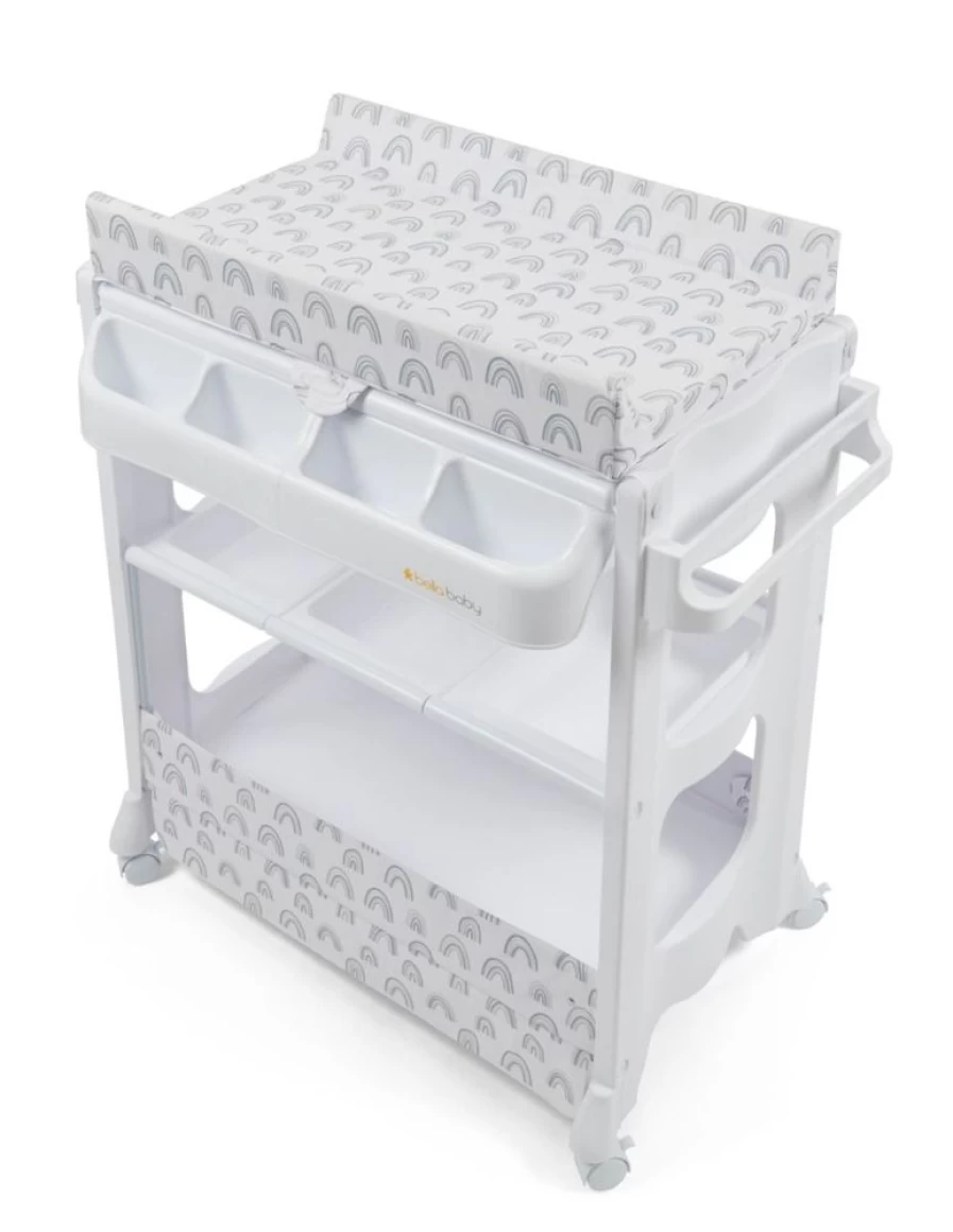 Bella Baby Smart Changer with Removable Bath Rainbows - Portable Baby Changing Station
