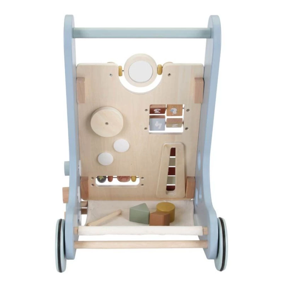 Little Dutch Multi-Activity Baby Walker - Interactive Learning Toy with Music & Lights, Adjustable Height, Safe for Toddlers, Sailors Bay Design