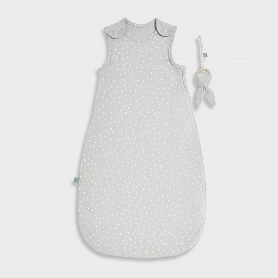 Little Green Sheep 1 Tog Sleep Bag for Babies 0-6 Months - Dove Rice Organic Cotton Baby Sleeping Sack
