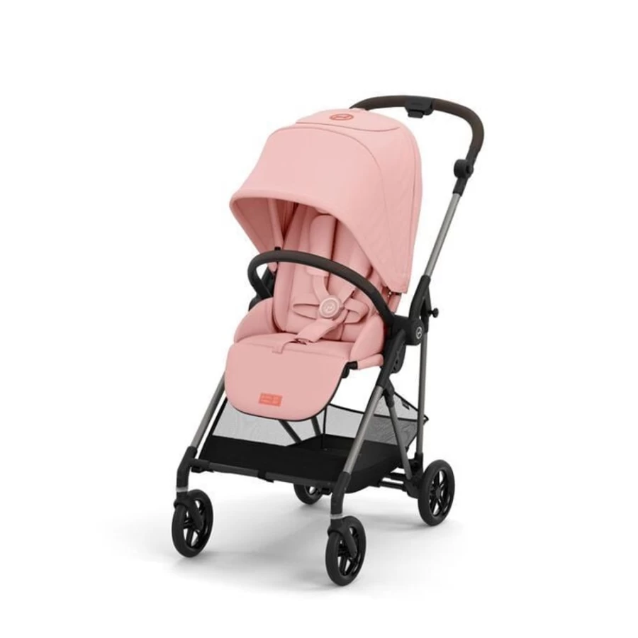 Cybex Melio Lightweight Stroller - Hibiscus Red, Compact Fold Travel Pushchair