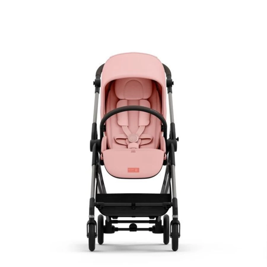 Cybex Melio Lightweight Stroller - Hibiscus Red, Compact Fold Travel Pushchair