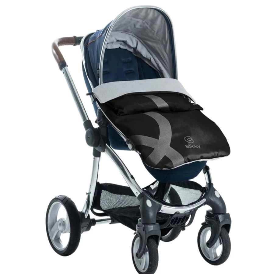 Blinky 5-in-1 Universal Stroller Footmuff & Rain Cover - Space Black, Weatherproof Baby Pram Accessory