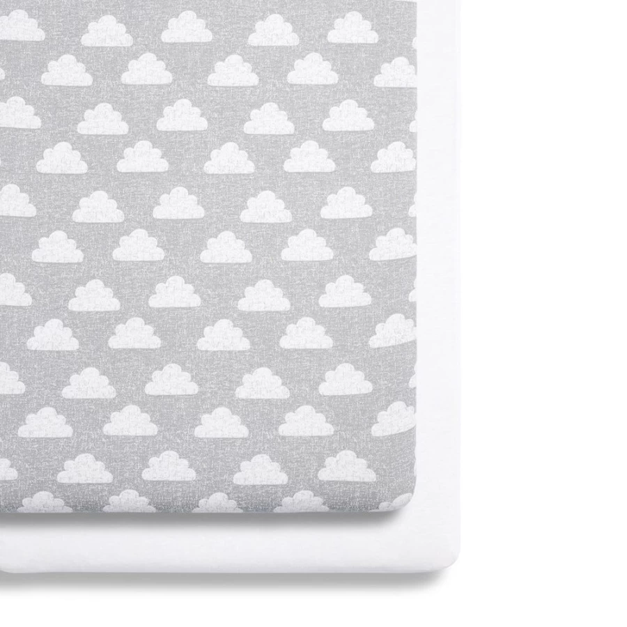 Snuz Cloud Nine Crib Fitted Sheets - 2 Pack for Baby Crib Mattress