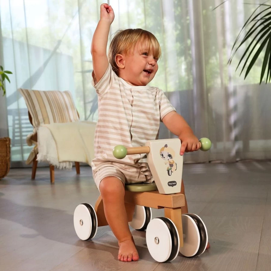 Tiny Love Boho Chic Wooden Ride-On Trike for Kids - Handmade Eco-Friendly Toddler Bike