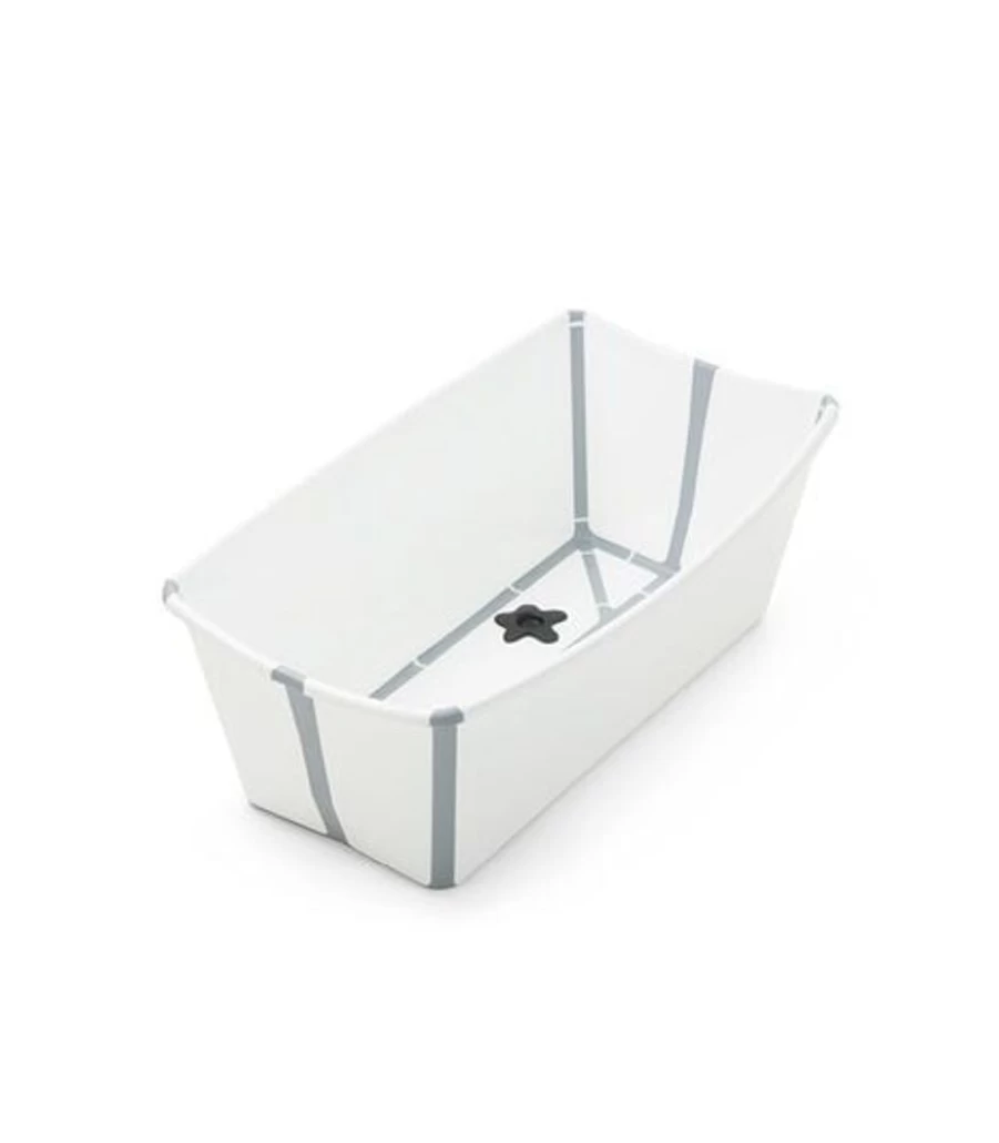 Stokke Flexi Bath Foldable Baby Bathtub - White, Portable & Space-Saving Newborn Bath
