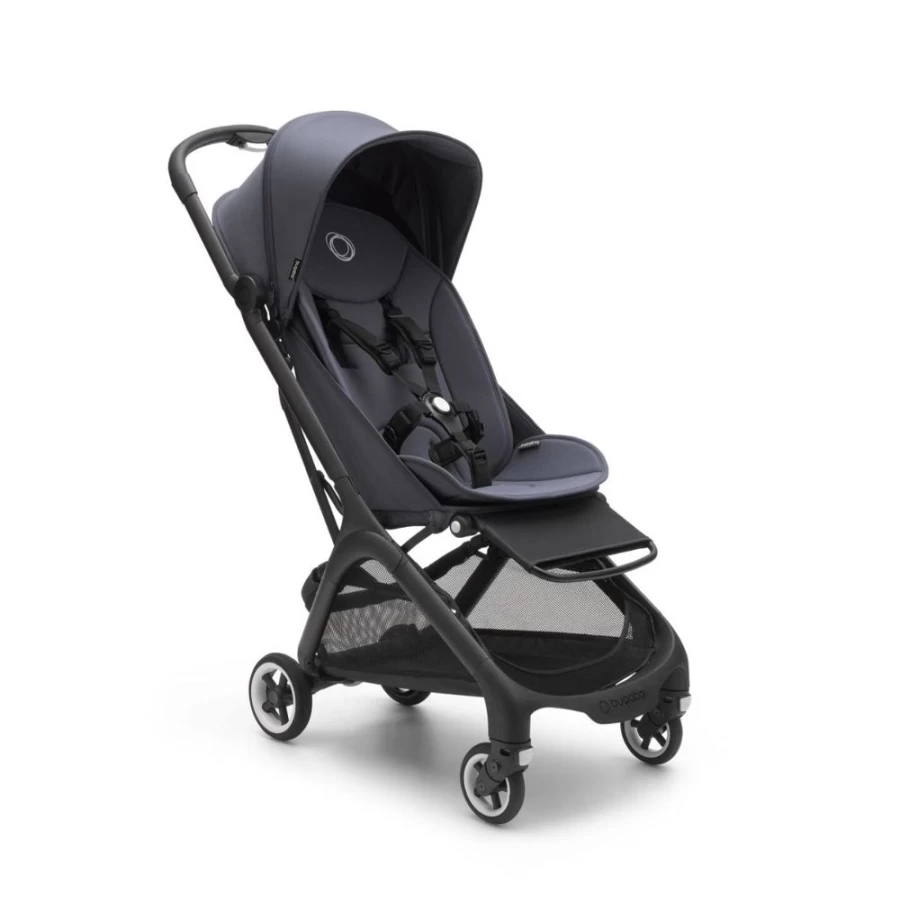 Bugaboo Butterfly Stroller - Lightweight Travel Pushchair in Black & Stormy Blue