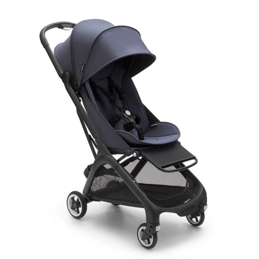 Bugaboo Butterfly Stroller - Lightweight Travel Pushchair in Black & Stormy Blue