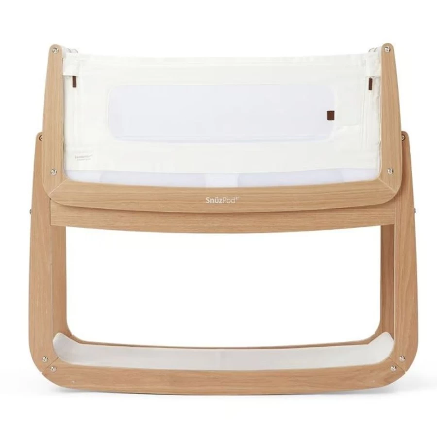 SnuzPod4 Oak Bedside Crib – Natural Edit Baby Bed by Snuz