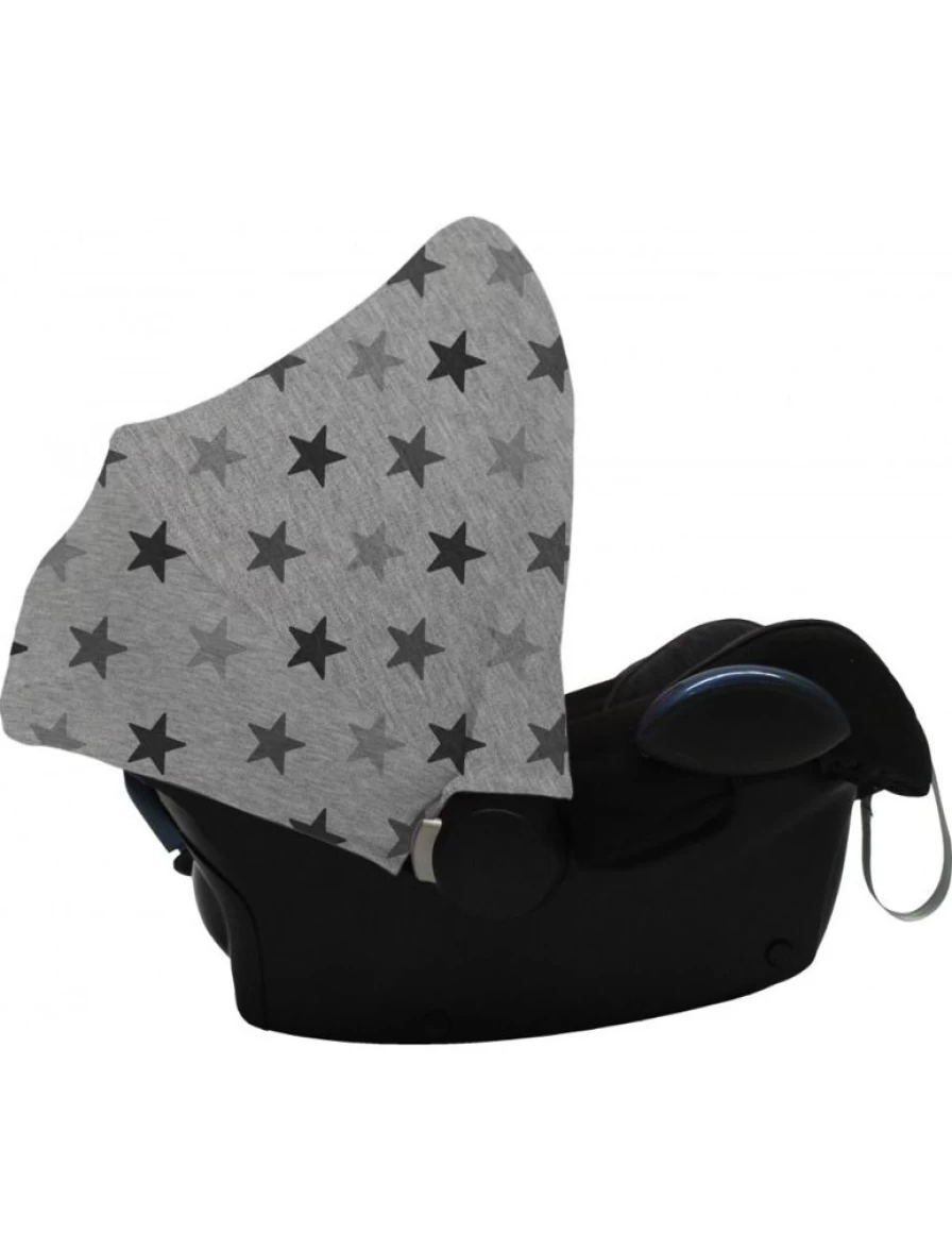 Dooky Grey Stars Car Seat Cover Hoodie - Premium Car Seat Protector