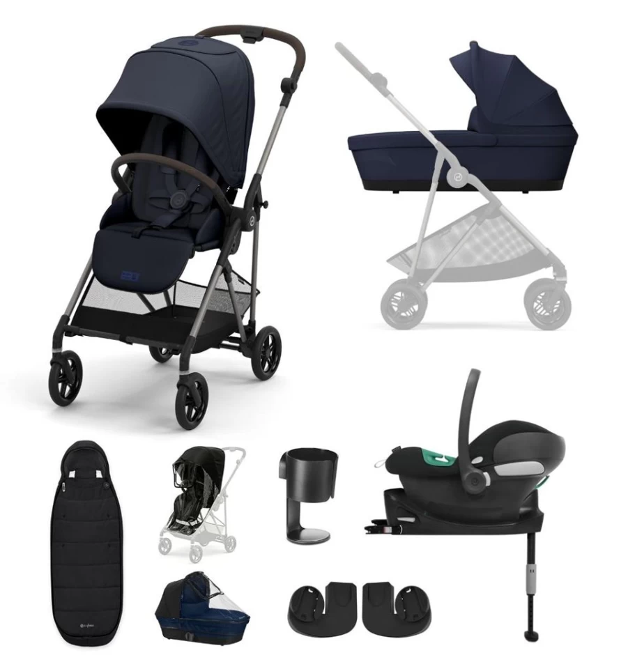 Cybex Melio Complete Travel Bundle with Aton B2 Car Seat & Base