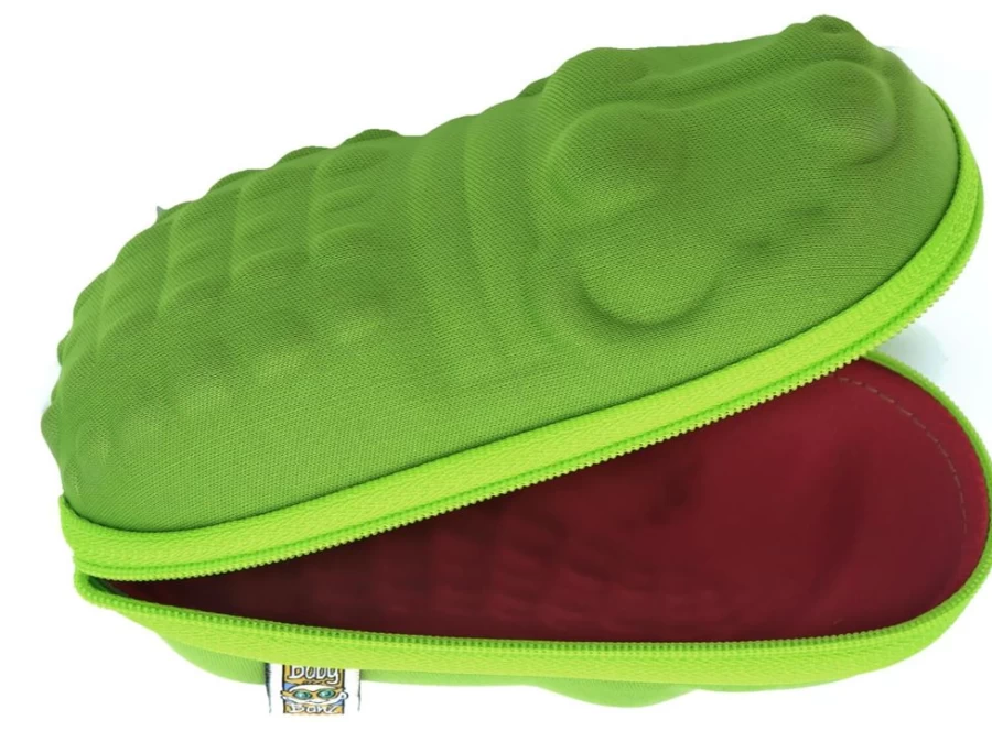 Baby Banz Green Croco Sunglasses Case for Kids - Durable Protective Eyewear Holder