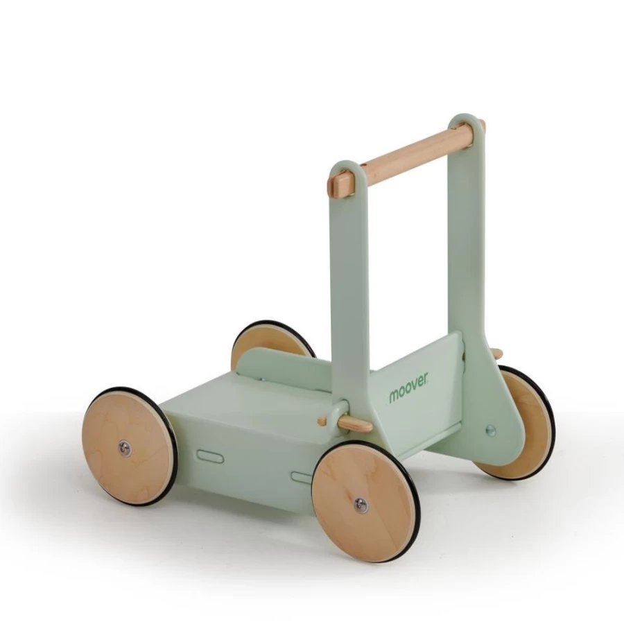 Moover Green Baby Walker - Eco-Friendly Toddler Push Toy for Early Walkers