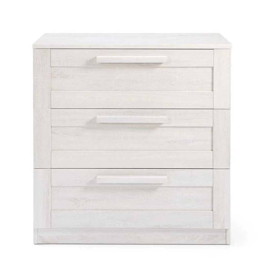Mamas & Papas Atlas Nursery Furniture Set in Nimbus White - Modern Baby Crib & Changing Table