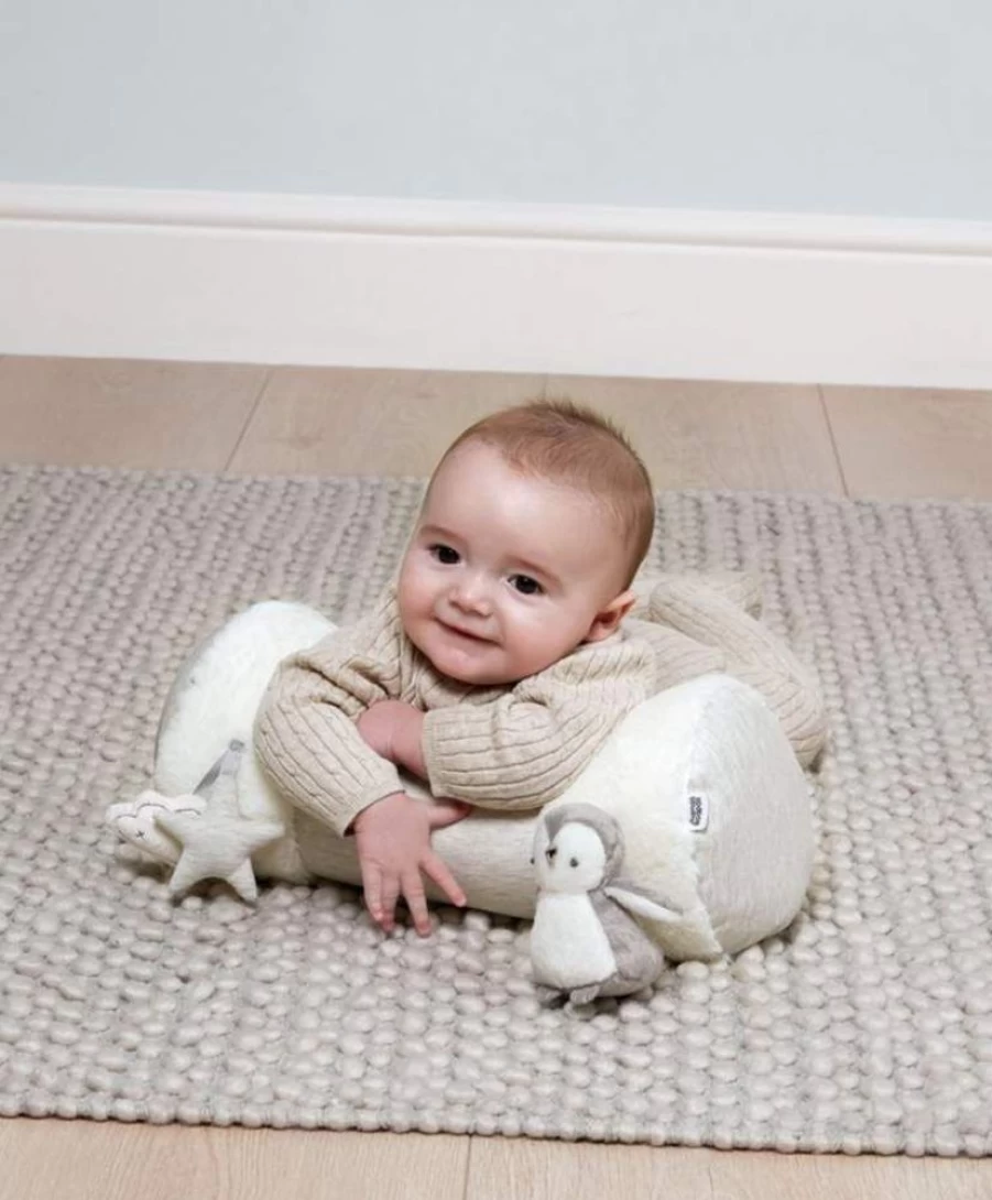 Mamas & Papas Playtime Tummy Time Roll - Soft Baby Activity Mat for Developmental Play