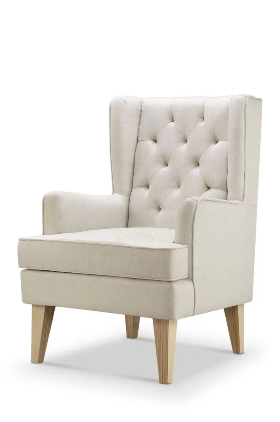 Babylo Nested Soothe Easy Gliding Rocking Chair - Warm Stone Fabric, Comfort Nursery Rocker
