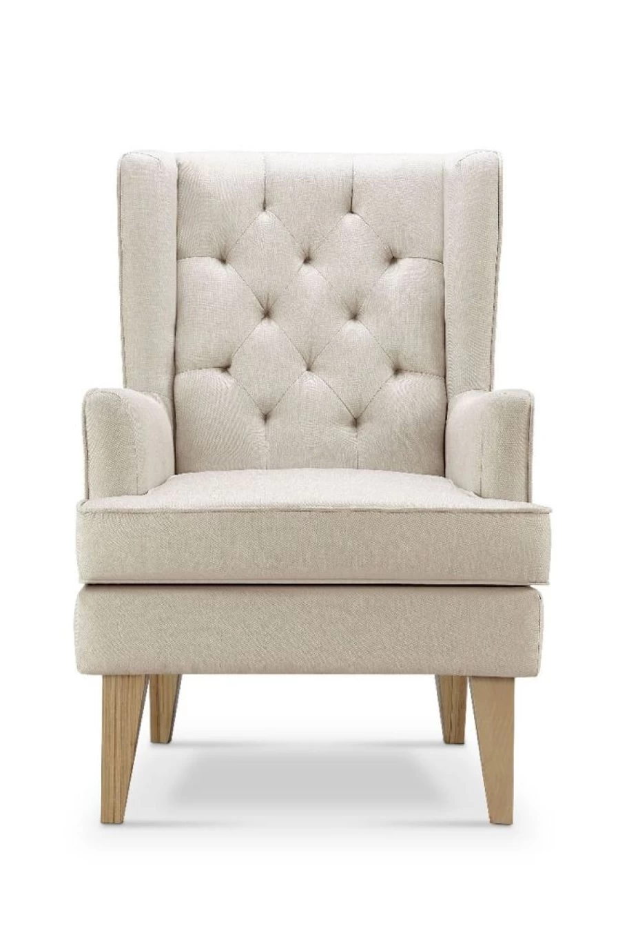 Babylo Nested Soothe Easy Gliding Rocking Chair - Warm Stone Fabric, Comfort Nursery Rocker