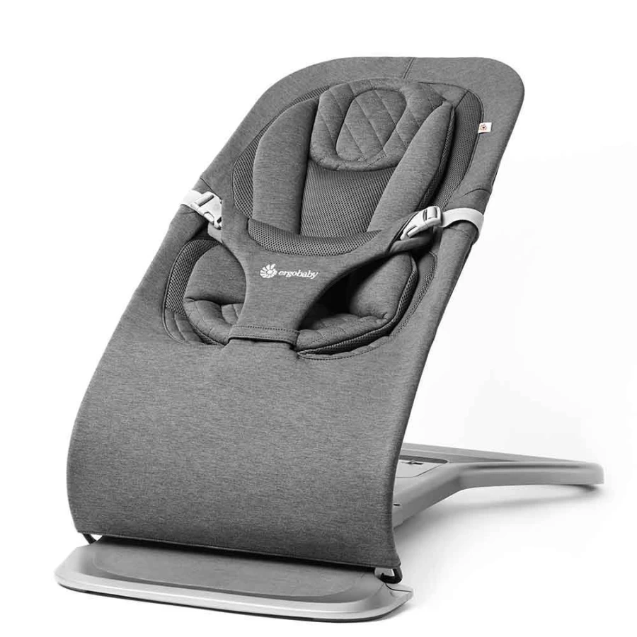 ERGObaby Evolve 3-in-1 Baby Bouncer, Rocker, and Seat - Charcoal Grey