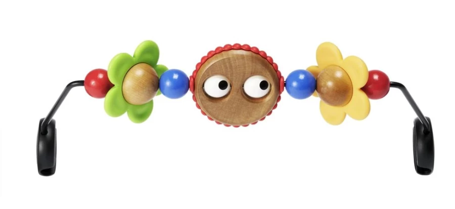 Babybjorn Wooden Toy with Googly Eyes - Handmade Baby Bouncer Sensory Play Gift