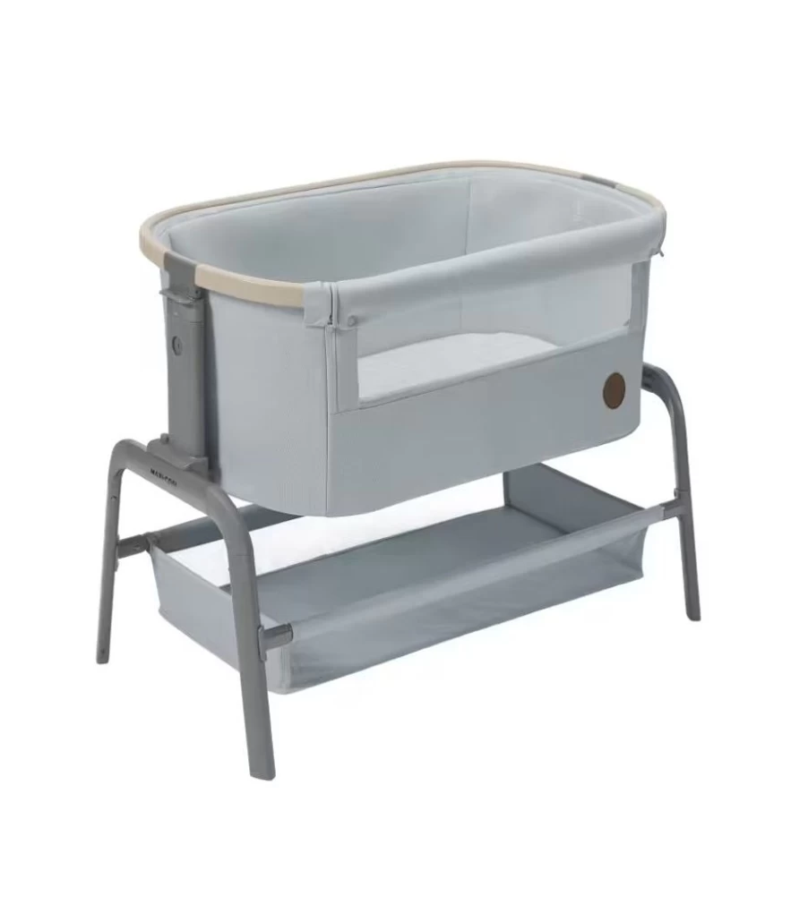 Maxi Cosi Iora Co-Sleeper Bassinet - Safe & Portable Grey Bedside Crib for Newborns