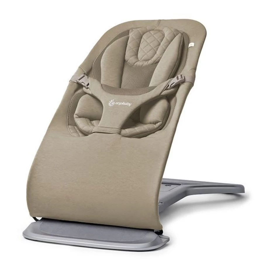 ERGObaby Evolve 3-in-1 Baby Bouncer - Soft Olive Green Portable Rocker and Seat
