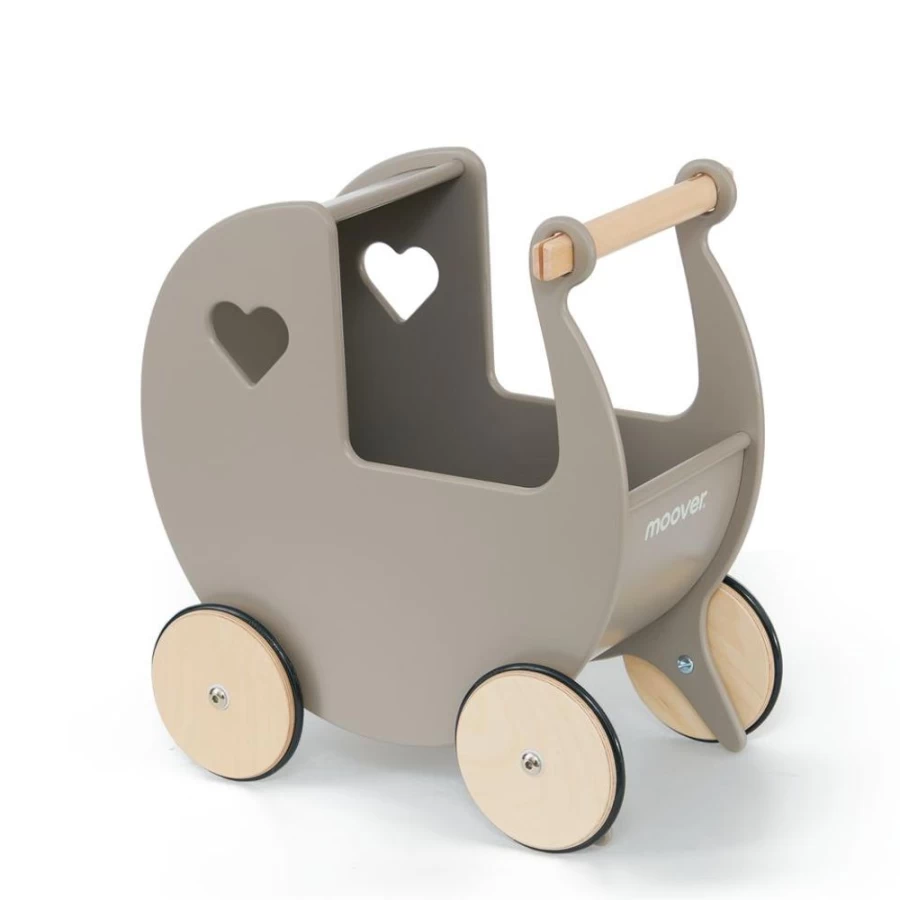 Moover Classic Grey Baby Doll Pram - Vintage Style Pushchair for Kids